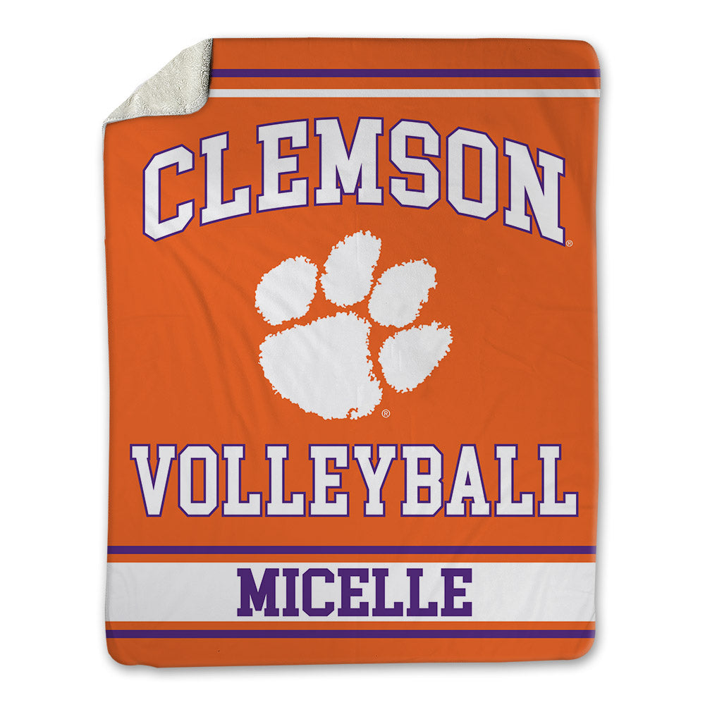 Clemson - NCAA Women's Volleyball : Becca Micelle Micelle - Blanket-0