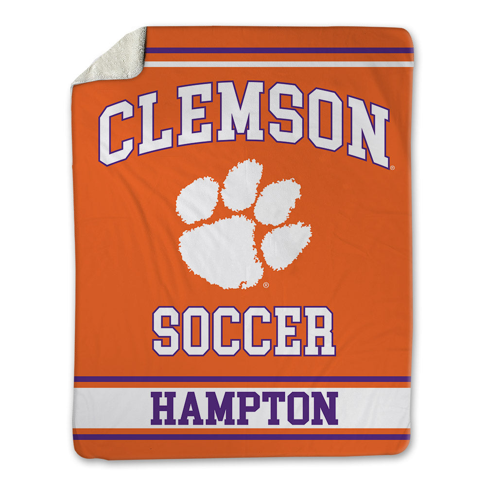 Clemson - NCAA Men's Soccer : Aiden Hampton - Blanket-0