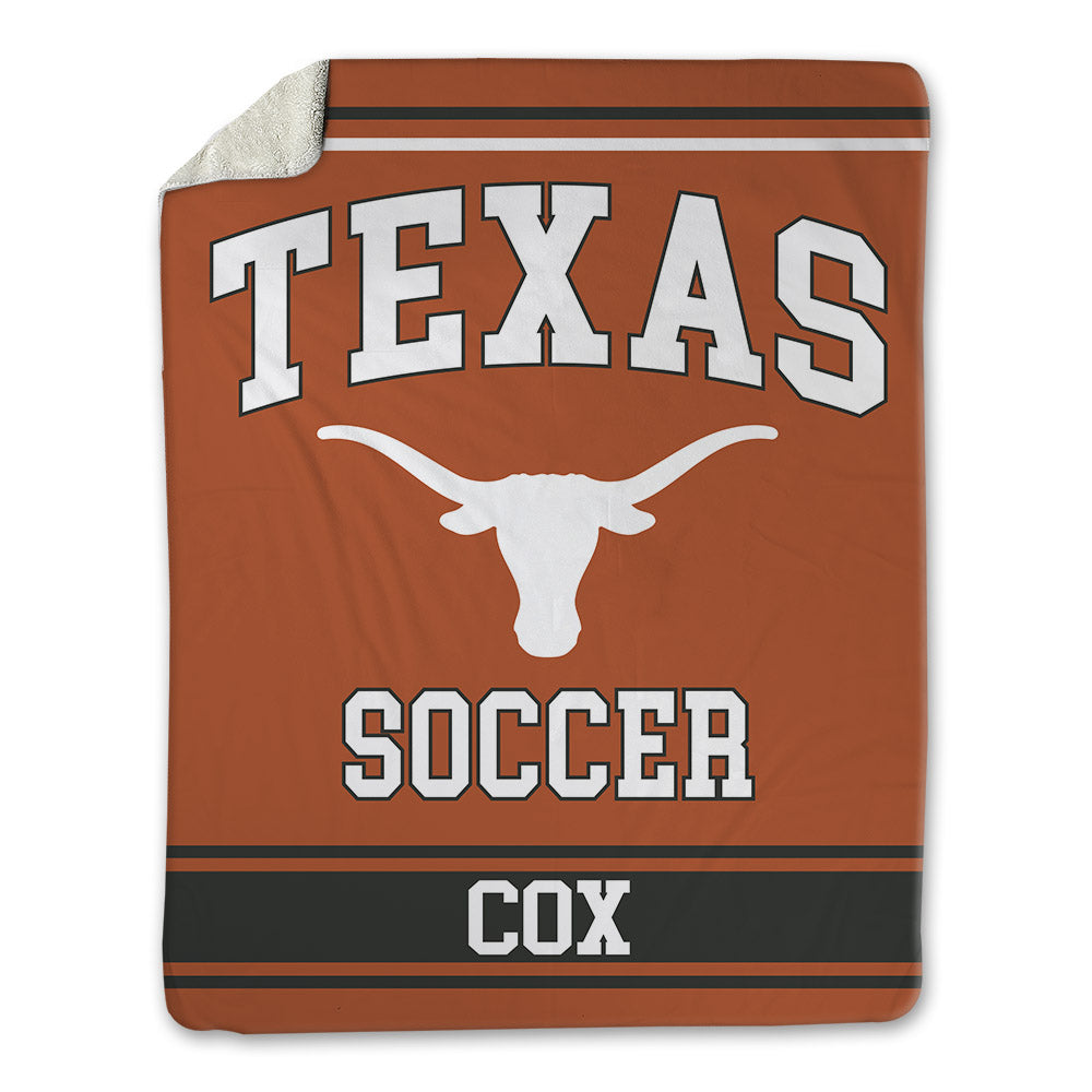 Texas - NCAA Women's Soccer : EmJ (Emily Jane) Cox - Blanket-0