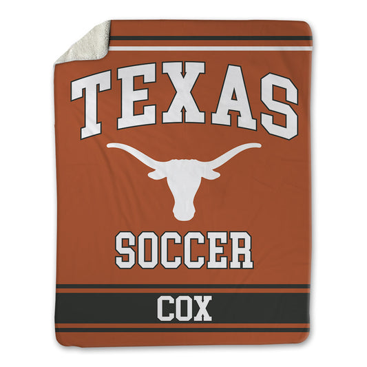 Texas - NCAA Women's Soccer : EmJ (Emily Jane) Cox - Blanket-0