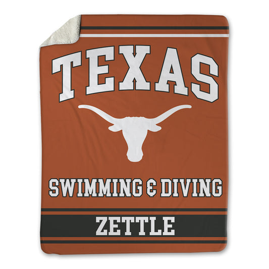 Texas - NCAA Men's Swimming & Diving : Alex Zettle - Blanket-0