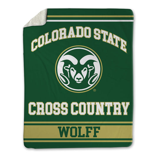 Colorado State - NCAA Men's Cross Country : Benjamin Wolff - Blanket-0