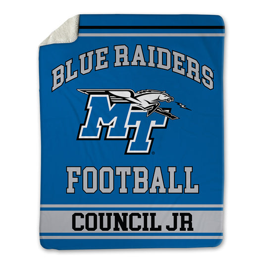 MTSU - NCAA Football : Bobby Council Jr - Blanket-0