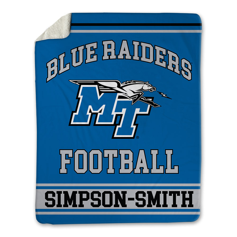MTSU - NCAA Football : Zeion Simpson-smith - Blanket-0