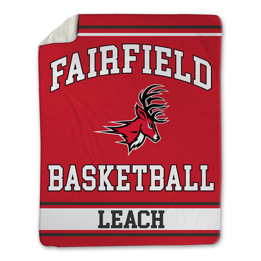 Fairfield - NCAA Men's Basketball : Jalen Leach - Blanket-0