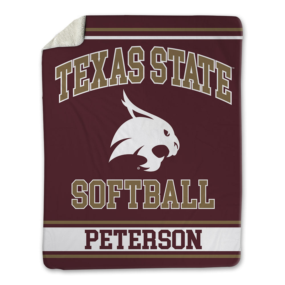 Texas State - NCAA Softball : Erin Peterson - Blanket-0