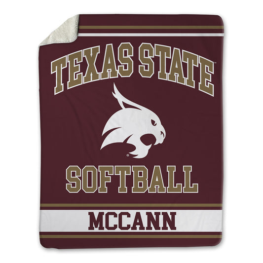 Texas State - NCAA Softball : Tori Mccann - Blanket-0