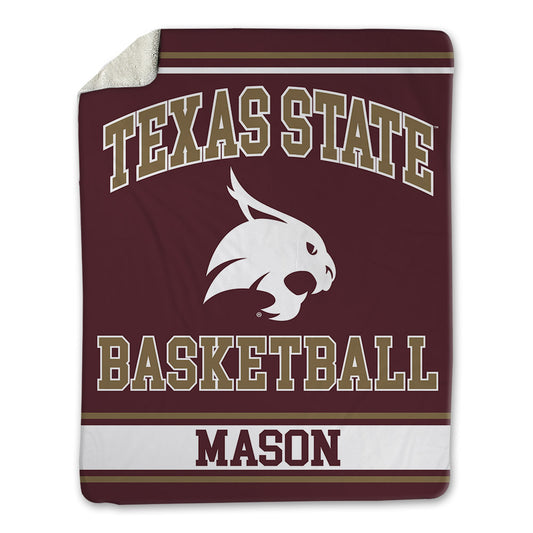 Texas State - NCAA Men's Basketball : Jordan Mason - Blanket-0