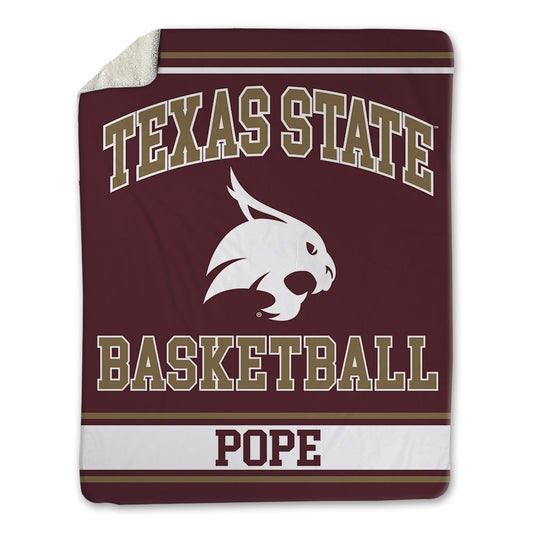 Texas State - NCAA Men's Basketball : Tylan Pope - Blanket-0