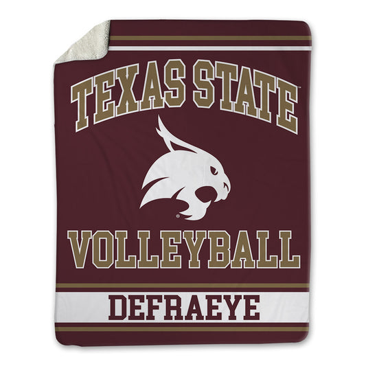 Texas State - NCAA Women's Volleyball : Jade Defraeye - Blanket-0