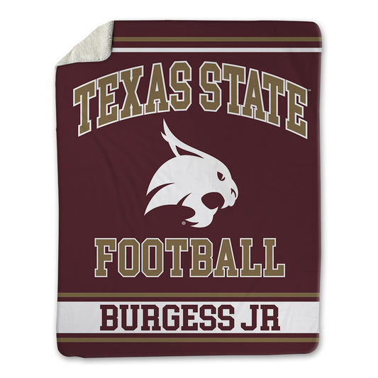Texas State - NCAA Football : Torrance Burgess Jr - Blanket-0