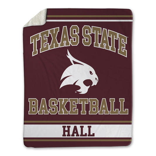 Texas State - NCAA Men's Basketball : Dj Hall - Blanket-0