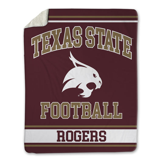 Texas State - NCAA Football : CJ Rogers - Blanket-0