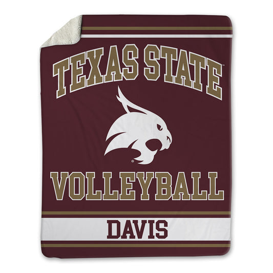 Texas State - NCAA Women's Volleyball : Kaitlyn Davis - Blanket-0