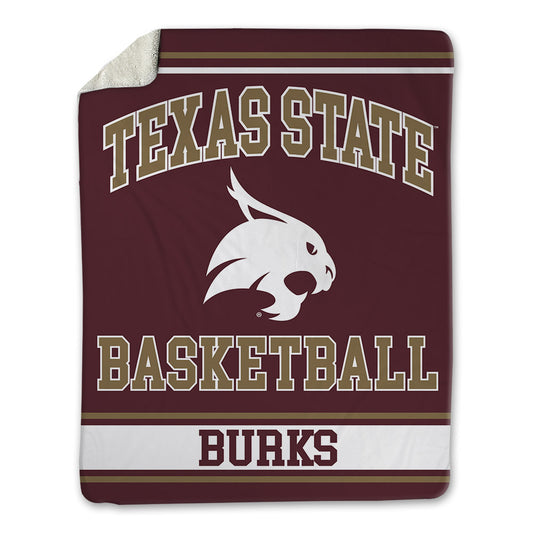 Texas State - NCAA Women's Basketball : Saniya Burks - Blanket-0