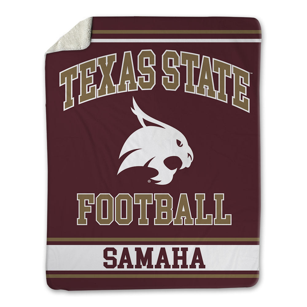 Texas State - NCAA Football : Austin Samaha - Blanket-0