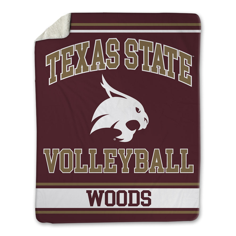 Texas State - NCAA Women's Volleyball : Megan Woods - Blanket-0