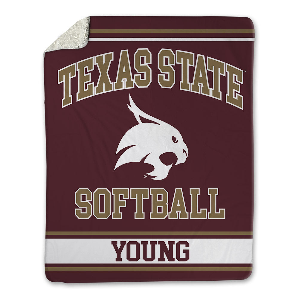 Texas State - NCAA Softball : Peyton Young - Blanket-0