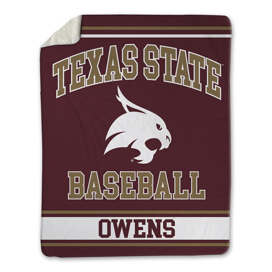 Texas State - NCAA Baseball : Marsha Owens - Blanket-0