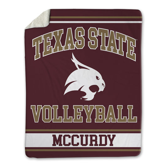 Texas State - NCAA Women's Volleyball : Mary Jane McCurdy - Blanket-0