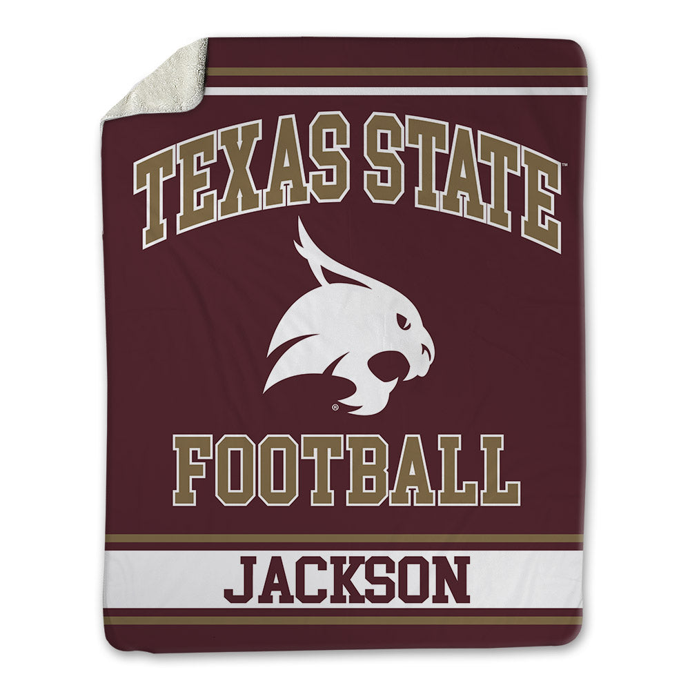 Texas State - NCAA Football : Brad Jackson - Blanket-0