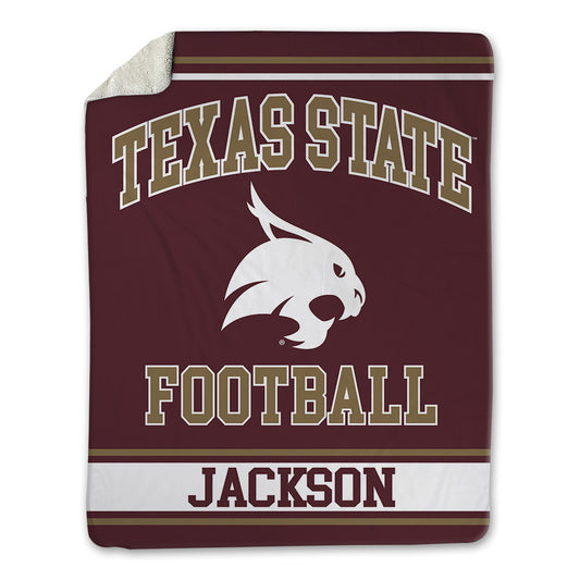Texas State - NCAA Football : Brad Jackson - Blanket-0
