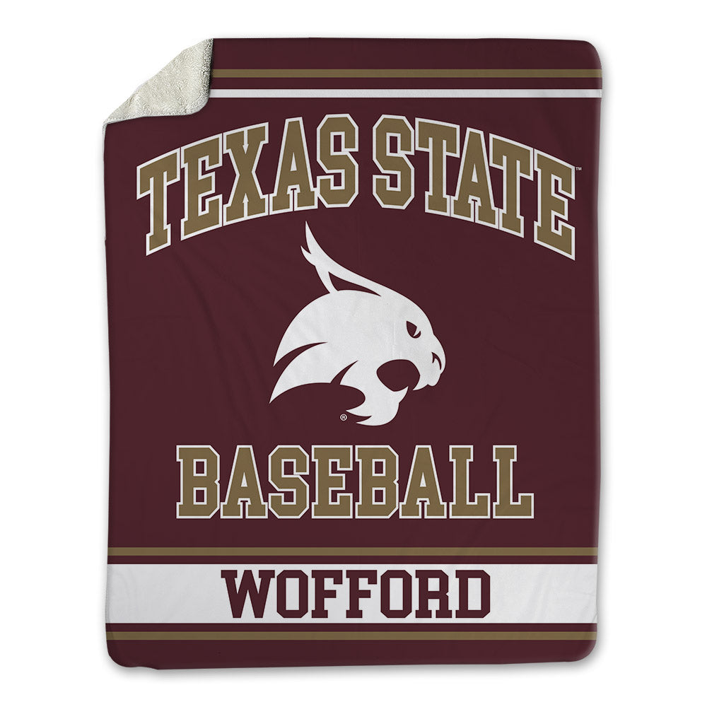 Texas State - NCAA Baseball : Otto Wofford - Blanket-0