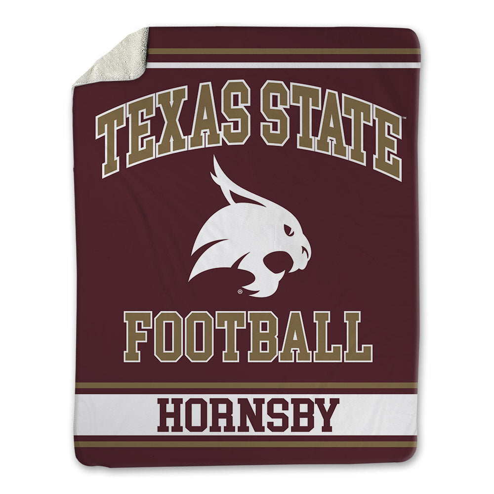 Texas State - NCAA Football : Malik Hornsby - Blanket-0