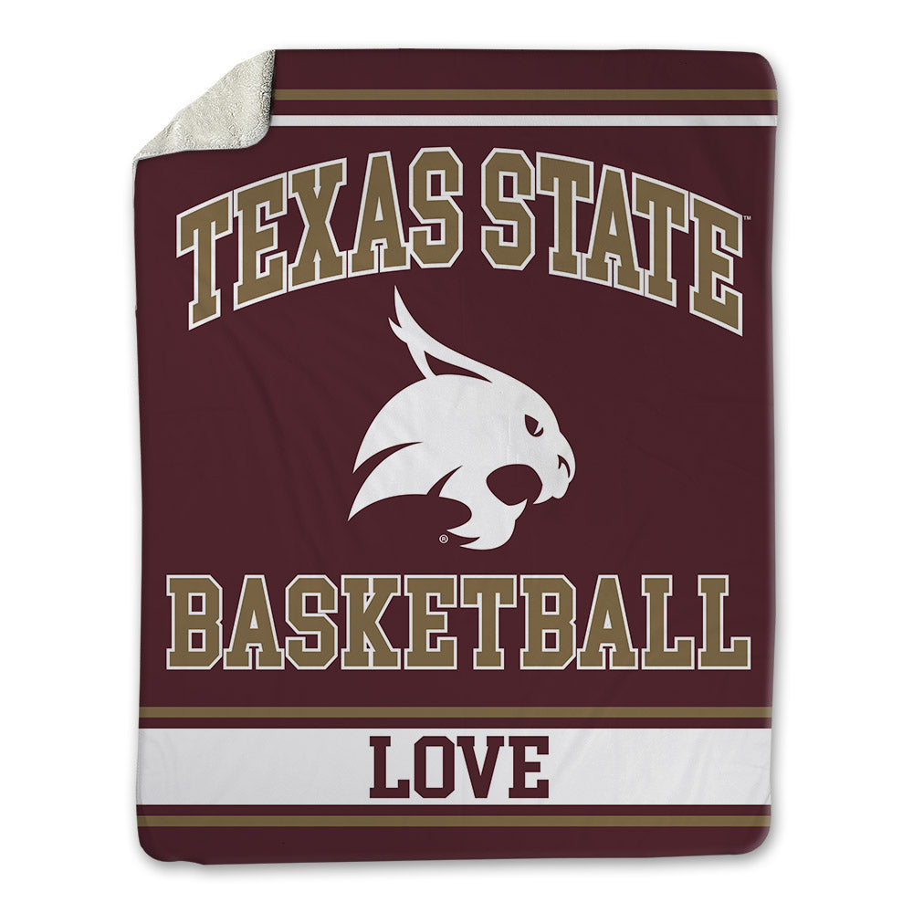 Texas State - NCAA Men's Basketball : Brandon Love - Blanket-0