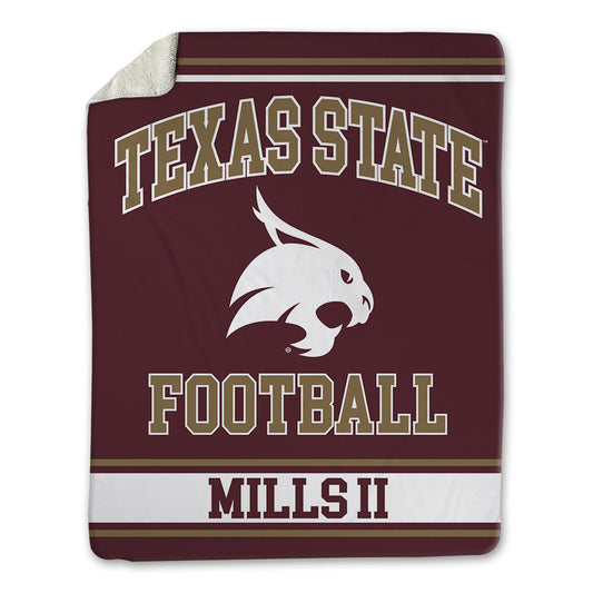 Texas State - NCAA Football : Chris Mills Ii - Blanket-0