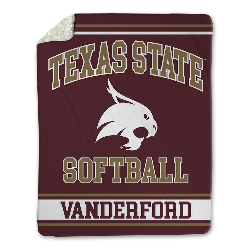 Texas State - NCAA Softball : Sara Vanderford - Blanket-0