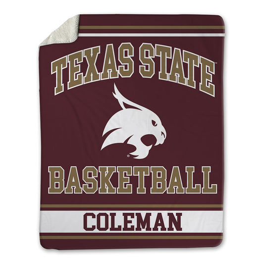 Texas State - NCAA Women's Basketball : Julia Coleman - Blanket-0