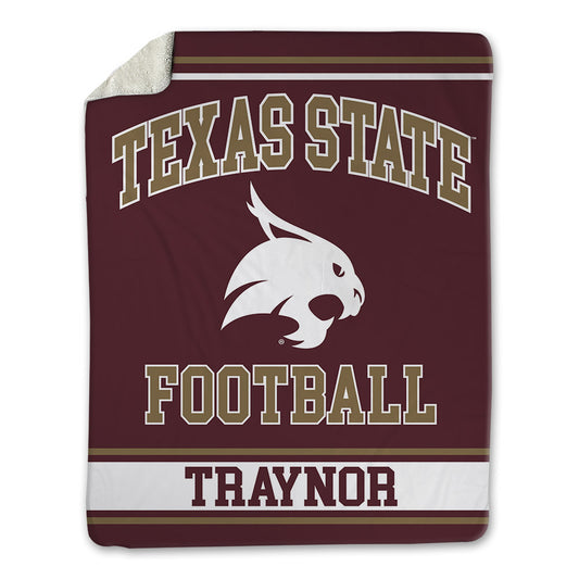 Texas State - NCAA Football : Carter Traynor - Blanket-0