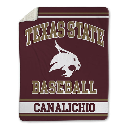 Texas State - NCAA Baseball : Will Canalichio - Blanket-0