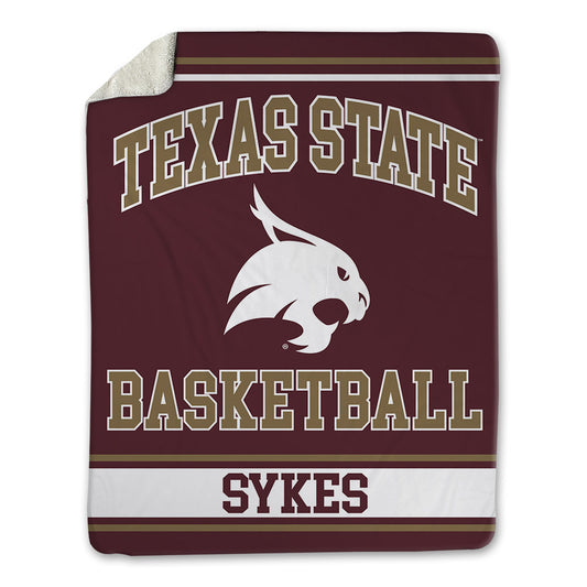 Texas State - NCAA Men's Basketball : Davion Sykes - Blanket-0