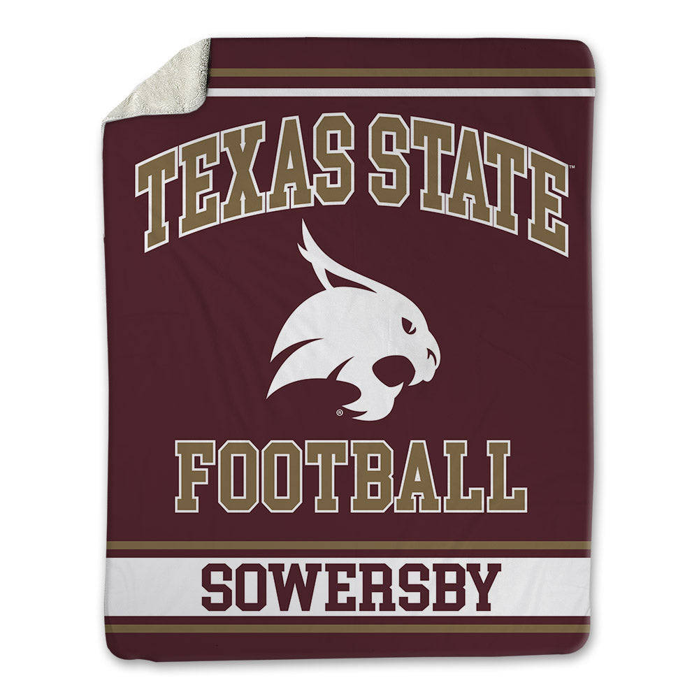 Texas State - NCAA Football : Bradley Sowersby - Blanket-0