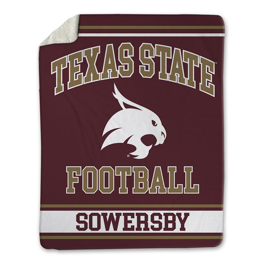 Texas State - NCAA Football : Bradley Sowersby - Blanket-0