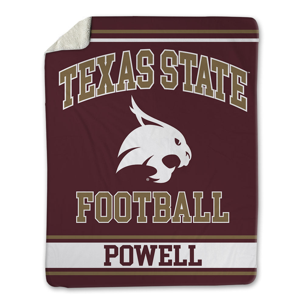 Texas State - NCAA Football : Cordarian Powell - Blanket-0