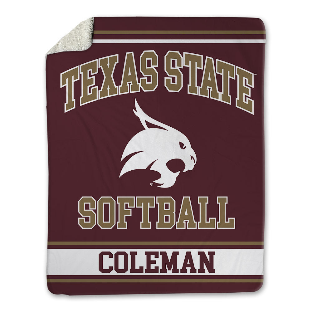 Texas State - NCAA Softball : Aiyana Coleman - Blanket-0