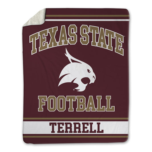 Texas State - NCAA Football : Khamari Terrell - Blanket-0