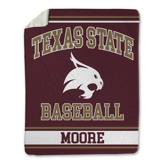 Texas State - NCAA Baseball : Nolan Moore - Blanket-0