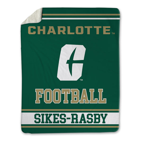 UNC Charlotte - NCAA Football : Isaac Sikes-Rasby - Blanket-0