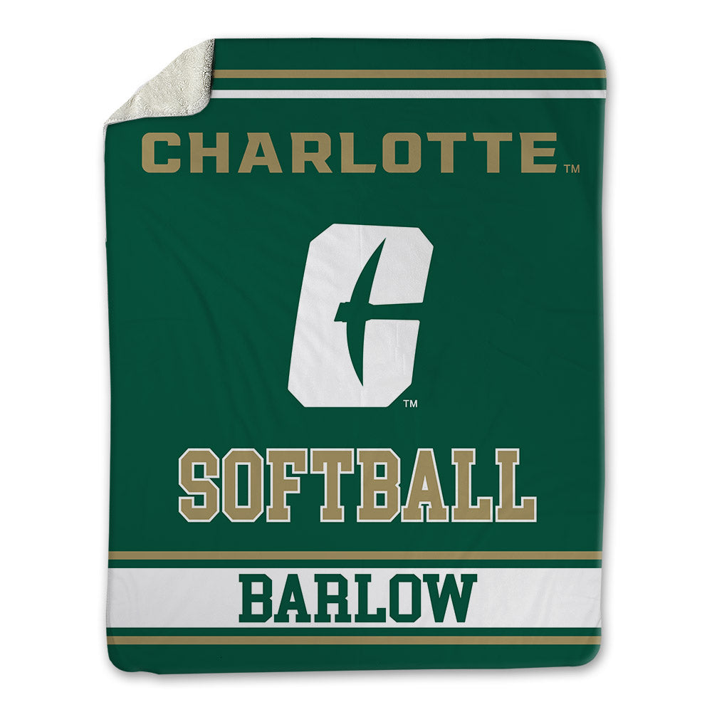 UNC Charlotte - NCAA Softball : taylor barlow - Blanket-0
