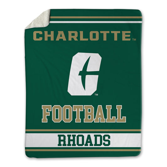 UNC Charlotte - NCAA Football : Brady Rhoads - Blanket-0