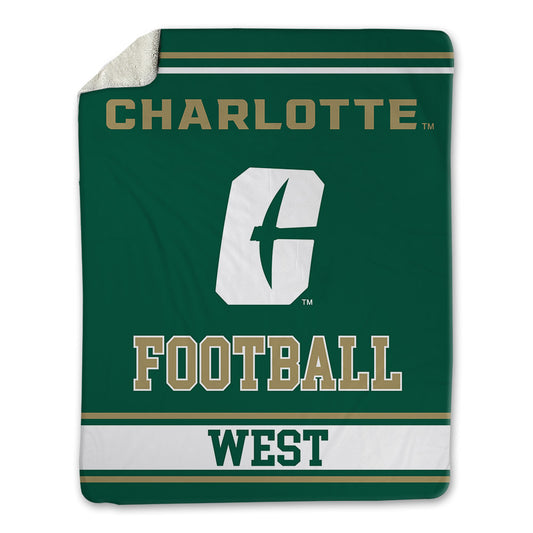 UNC Charlotte - NCAA Football : Maddox West - Blanket-0