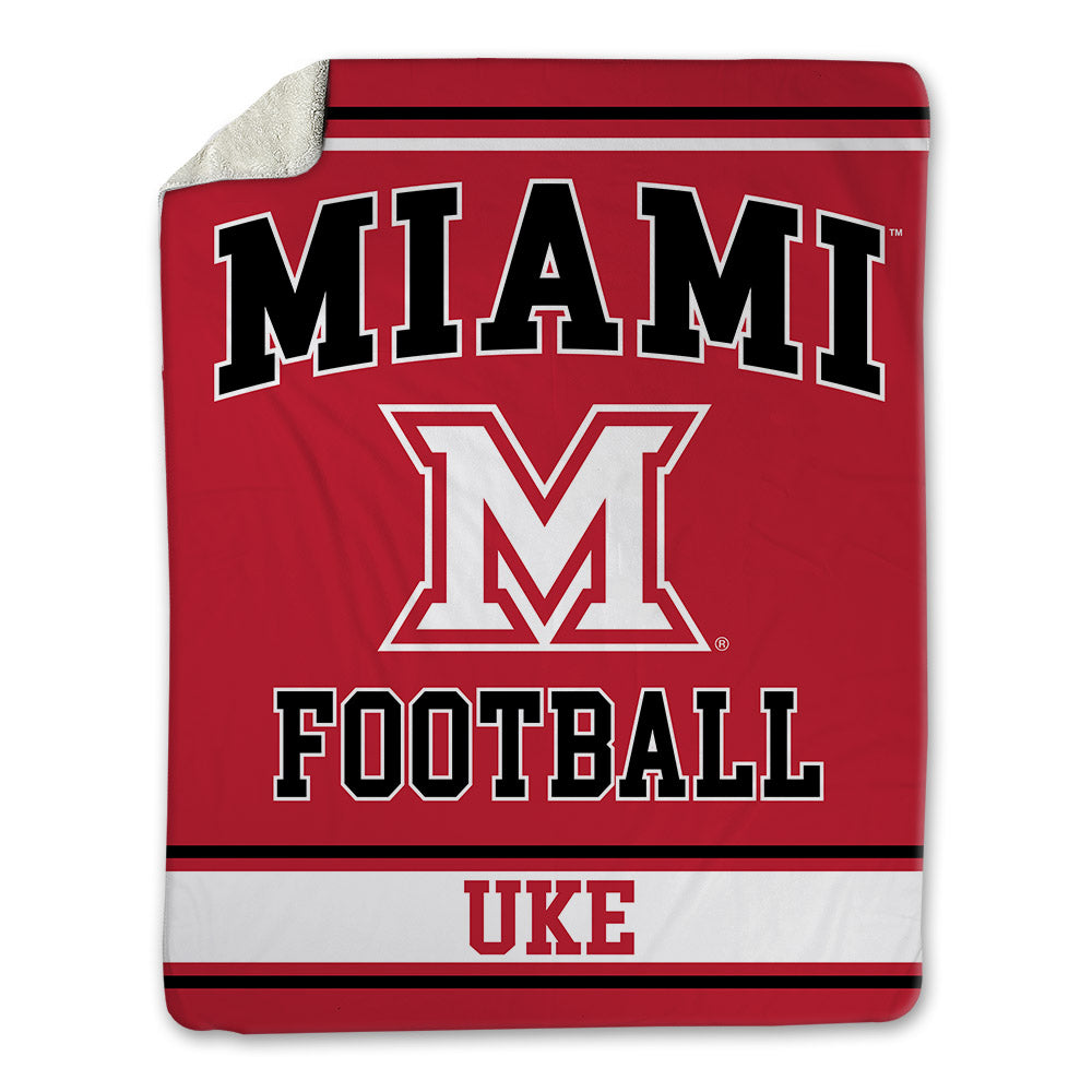 Miami of Ohio - NCAA Football : Austin Uke - Blanket-0