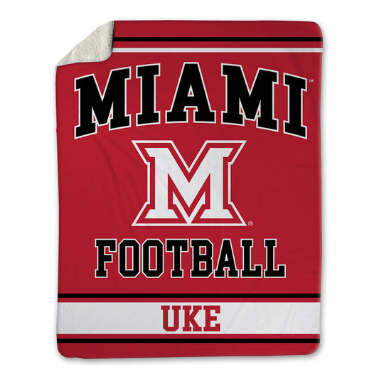 Miami of Ohio - NCAA Football : Austin Uke - Blanket-0