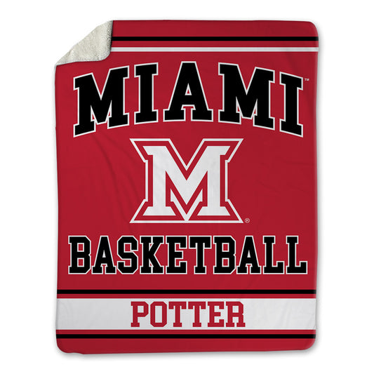 Miami of Ohio - NCAA Men's Basketball : Reece Potter - Blanket-0