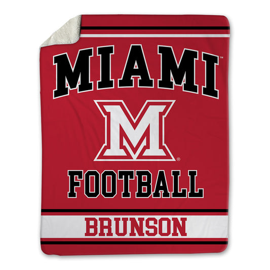 Miami of Ohio - NCAA Football : Jordan Brunson - Blanket-0