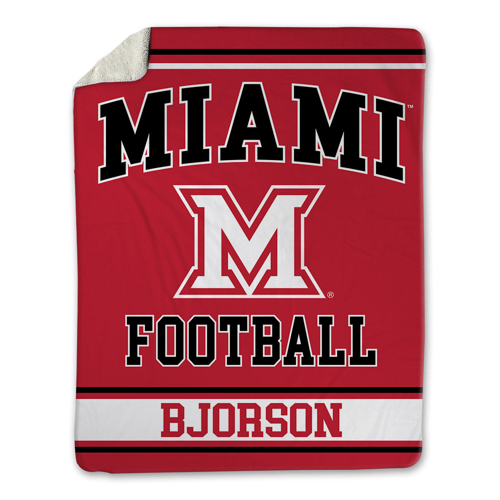 Miami of Ohio - NCAA Football : Andrew Bjorson - Blanket-0